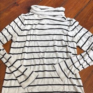 A New Day White and Black Long Sleeve Ribbed Hoodie